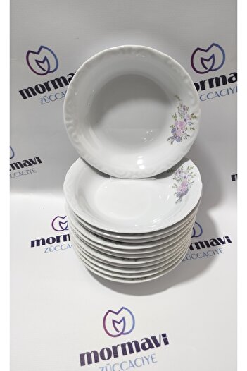Porland Porcelain Bucket 12 Pcs 19 cm (Large) Bucket Dish Plate