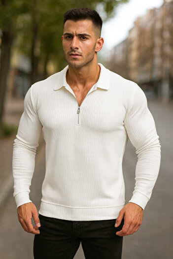 JUDGE Men's Long Sleeve Ottoman Fabric Premium Quality Seasonal T-Shirt / Tee