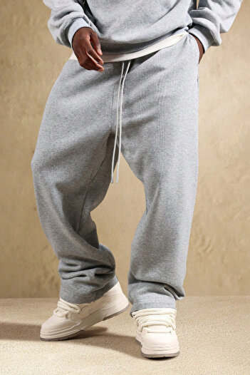 Tarz Cool Gray Oversize Relaxed Fit Baggy Men's Sweatpants