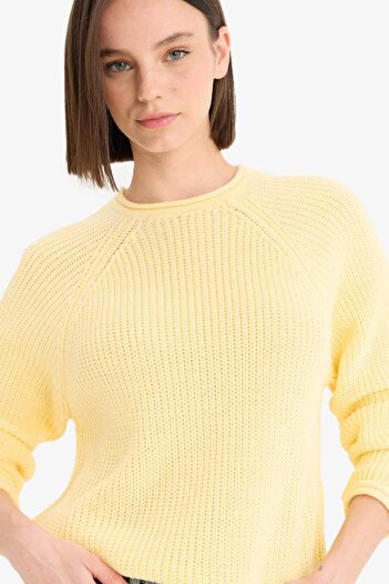 DeFacto Coool Regular Fit Bisiklet Yaka Triko Kazak L2567AZ25WN