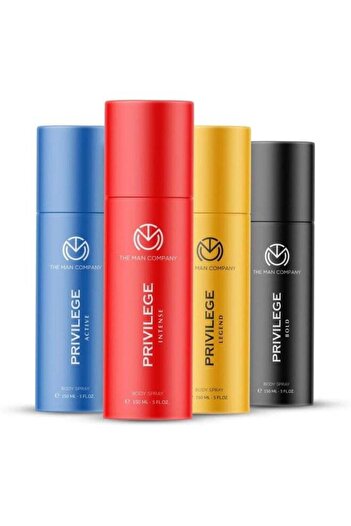 The Man Company Privilege Deodorants Combo Pack For Men -Active Legend Intense, Bold Premium Long La