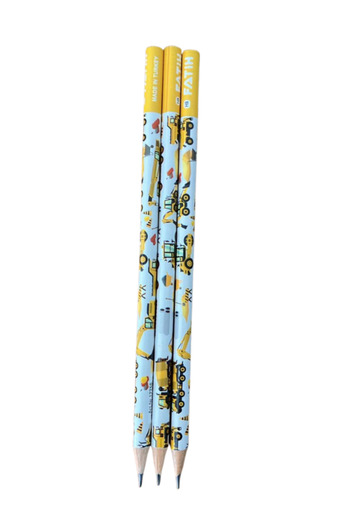 Fatih Patterned Round 3-Piece Pencil Set