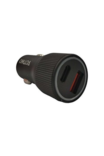 VOTWO Car charger made of zinc alloy, fast charging with two ports