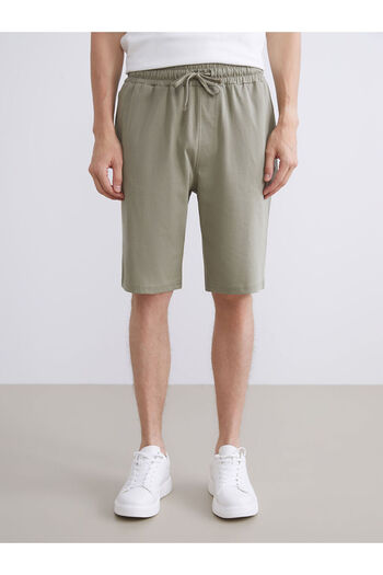LC Waikiki Khaki Standard Fit Tie Waist Men's Shorts