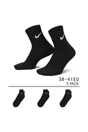 Nike Set of 3 Pairs DRI-FIT Mid-Calf Sports Socks, Sweat-Absorbing, Black Neutral, SX7677-010M, Size