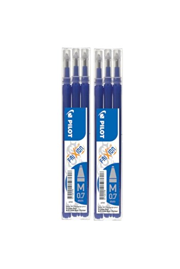 Pilot Set 6 rezerve pentru stilou, compatibil cu Frixion Ball/Frixion Clicker, 0,7 mm, albastru