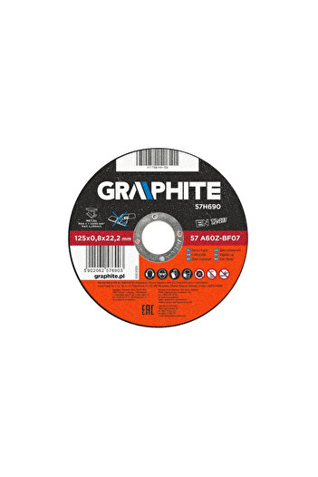 graphite Stainless steel cutting disc, 125 x 0.8,
