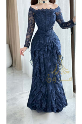 MEZON FASHION Elegant Evening Dress with Waist Tie