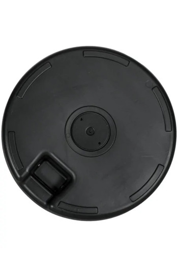 ART Umbrella Stand 38-48 mm, round, HDPE and steel, rattan imitation, black, 51 x 36 cm