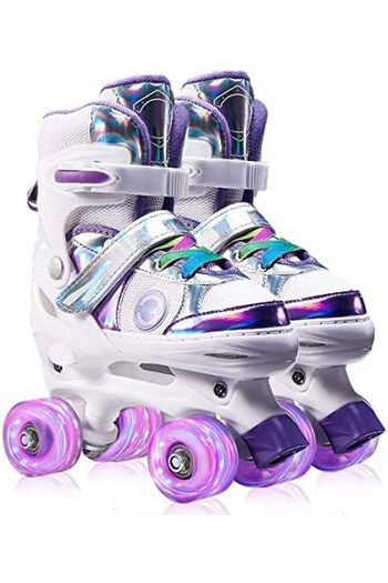 Jiffy ETERISH Kid's Adjustable Roller Skates (Purple)