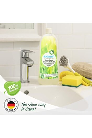 Sodasan 100% Natural Vinegar Cleaner 1L – Organic Multi-Surface Cleaning Spray for Bathroom & Kitc