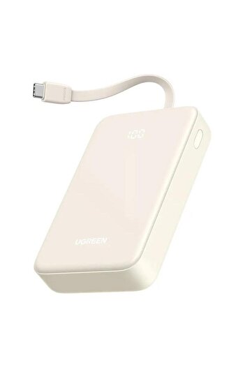 Ugreen Baterie externă PB521, 20000mAh, 30W, QC + PD, 1 x USB-A - 2 x USB-C (Alb)