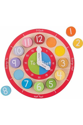 BigJigs Colorful wooden clock BJ 906