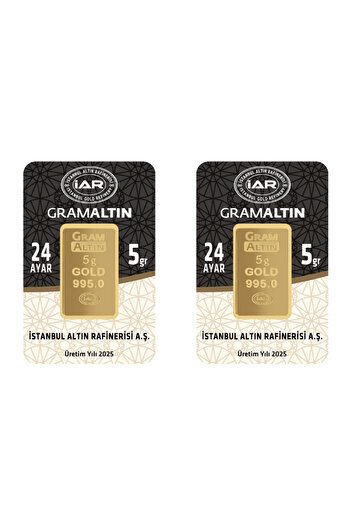 İar 10 GRAM 24 AYAR GRAMALTIN ( 5gr x 2 Adet )