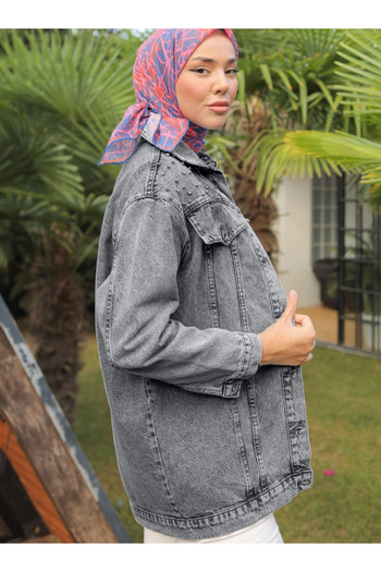 DEDEMAX Denim Jacket - Gray -