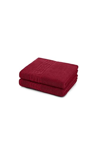 E EFRALL Set 3 face towels 50x90, 550g, hotel model Greek, Bordeaux