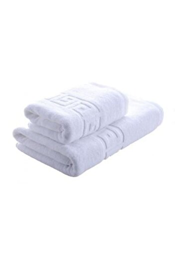 OEM Set Towels, Greek Model, White, 100% Cotton, 2 Pieces, 70 x 140 cm