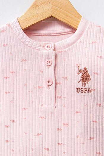 U.S. Polo Assn. Kids U.S Polo Assn Usb2457 Baby Girl Jumpsuit