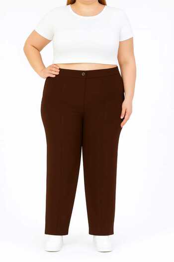 Maison La Femme Women's Plus Size Pants Striped Palazzo