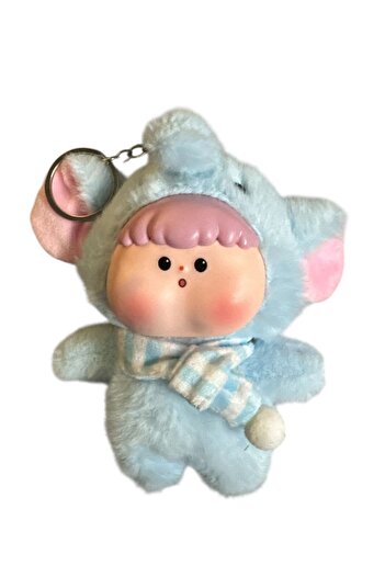NETAVANTAJ Dudu Zoo Series Plush Keychain Blue Elephant