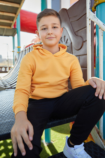 Fulla Moda 3 Thread Kangaroo Pocket Hooded Boy's Sweatshirt