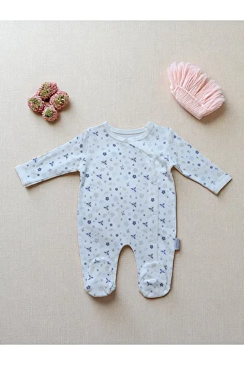Babydola Baby Footed Snap Fastener 100% Cotton Combed Cotton Jumpsuit