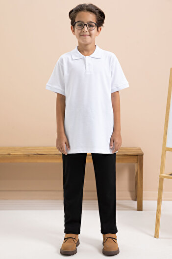Cansın Mini Boys' Polo Neck Short Sleeve School T-Shirt 21410