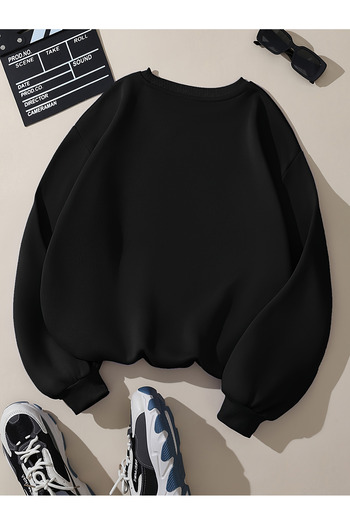 uyguntarz Unisex I'M Literally Just a Girl Printed Oversize Sweatshirt