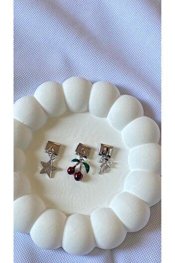 bijoux uniques Star&Ribbon&Cherry Combination Italian Charm