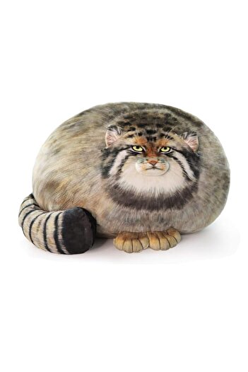 Generic Cat Plush Body Pillow, 45 cm/18 inch, Pallas Cat Stuffed Animal, Steppe Cat Cute Plushies for Girls