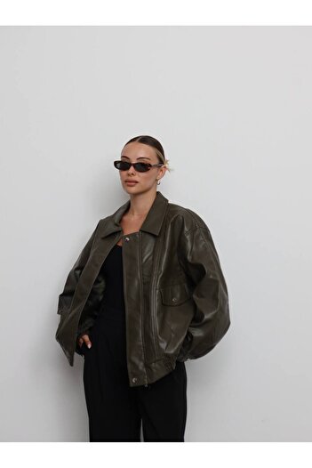 D'RECCY ΓΥΝΑΙΚΕΙΟ ΑΝΔΡΙΚΟ OVERSIZE BOMBER ΛΕΠΤΟ ΔΕΡΜΑΤΙΝΟ ΜΠΟΥΜΠΕΡΤ