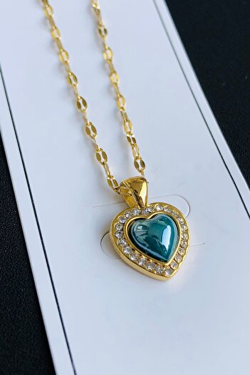Bonicce Zircon Stone Patterned Women's Stainless Steel Necklace