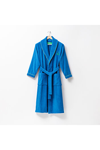 Benetton Μπουρνούζι Μπλε 100% βαμβάκι