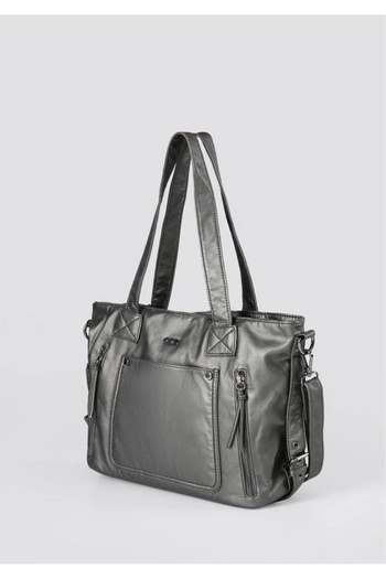 Alfanora Lonti Platinum Skin Shoulder Bag