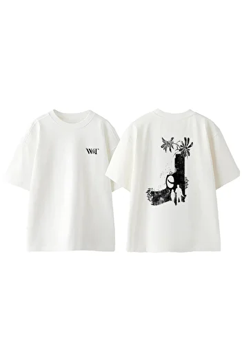 THEWERT The Last Of Us 7 Design Back Printed Βαμβακερό λευκό μπλουζάκι Oversize