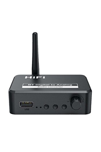 TECHSTAR ® OT13 Digital to Analog Audio Converter, Bluetooth 5.1 Compatible, USB, AUX 3.5 mm,