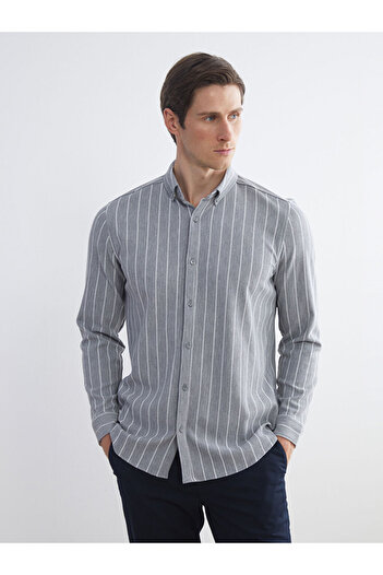 LC Waikiki Create Your Style from Uzg Store |   Slim Fit Long Sleeve Striped Men's Shirt