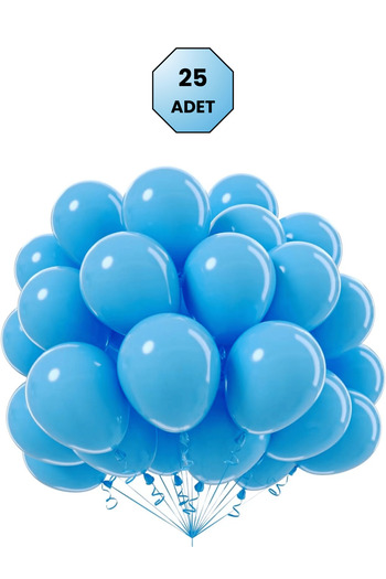 Bunloon Blue Balloon 25 Pieces Pastel Colors – Stylish Decoration and Event Set
