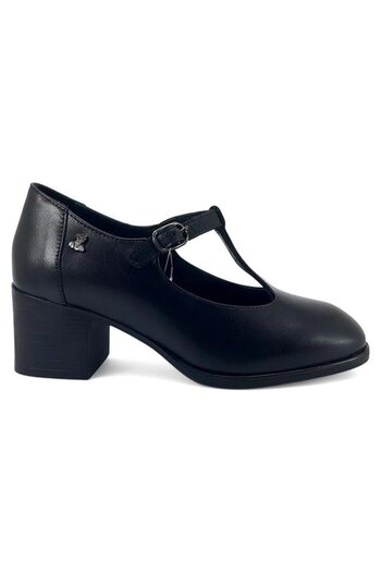 Venüs 2512705K Women's Leather Heeled Shoes - Black - 36