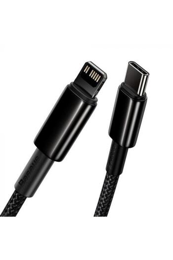 Baseus BASEUS fast charging phone cable, USB Type-C to Lightning, black, 1 meter, with braid
