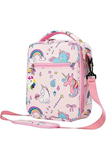Generic Snack Attack Lovely Pink Unicorn Kids Insulated Lunch Bags For School Kids Children Cooler Bag