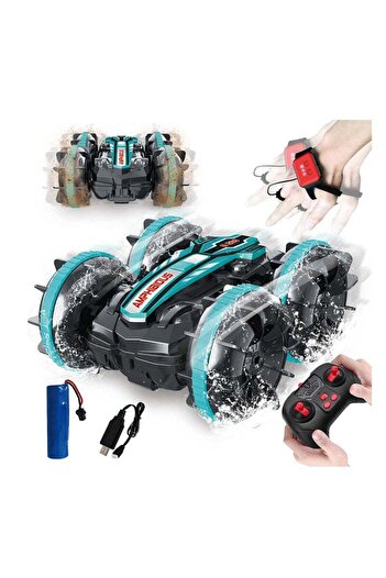 COOYA Amphibious RC Car for Kids - 2.4 GHz Remote Control Boat Toys for Boys Waterproof RC Monster Truck B