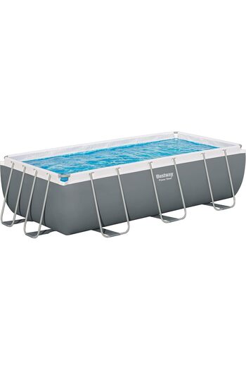 BESTWAY Power Steel Swimming Pool Complete Set | Above Ground Rectangle Paddling Pool, 13'3"