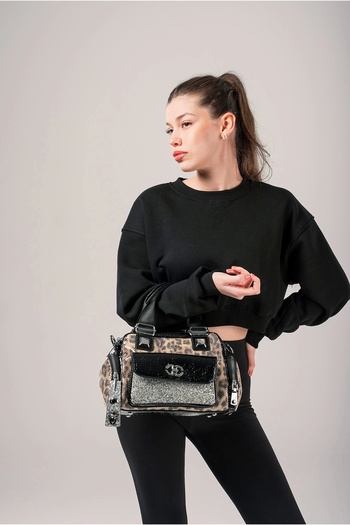 meSga butik Judy Mink Skin Shoulder Bag