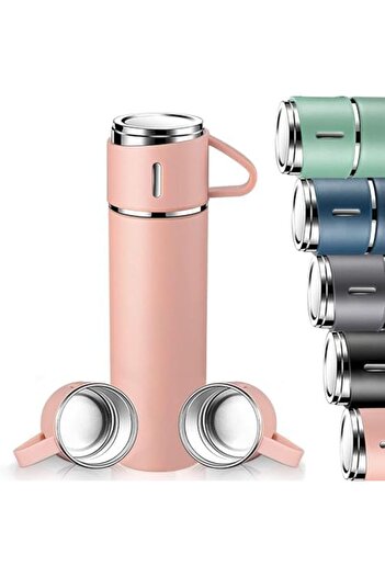 Generic NEW Vacuum Insulated Flask 500ml/17.6oz Stainless Steel Thermo-Bottle with Cup for Coffee Water Hot