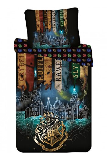 Harry Potter Starline bedding set Flags 140×200cm, 70×90 cm