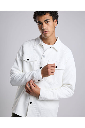 R&B Solid Jacket with Button Closure