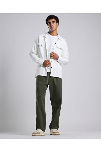 R&B Solid Jacket with Button Closure