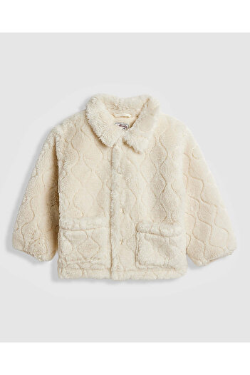 R&B Sherpa Jacket with Button Closure