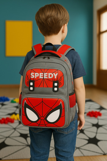 JOJO KIDS Boy Spider Primary School Backpack, Set of 3, Thermal Nutrition, Pen Holder, Orthopedic Bag